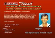 Ftesë – Për pjesmarrje në tubim përkujtimor për veprimtarin e palodhur Kadri Rexhepi