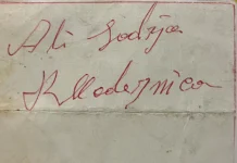 Nënshkrimi i gjyshit tim, Babës Li